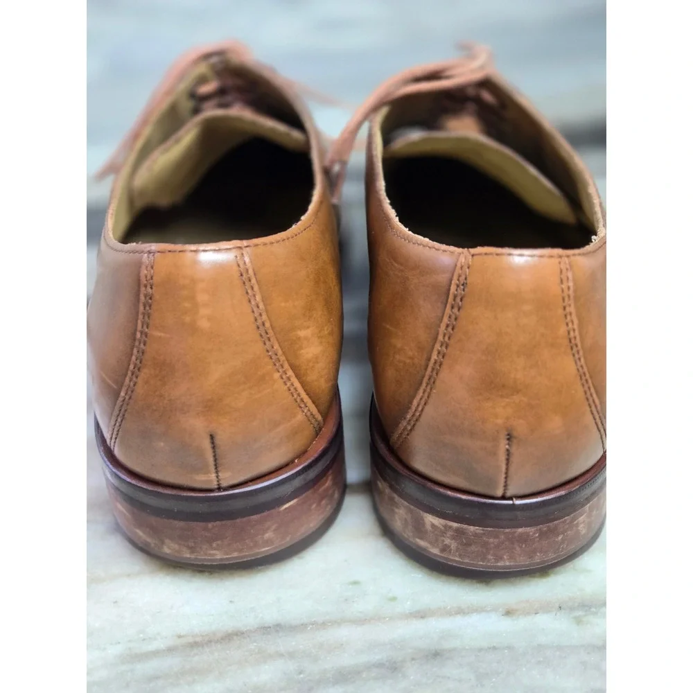 Cole Haan Grand OS 13MTan Brown‎ Leather Split Toe Derby Dress Shoes